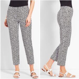 Talbots Cheetah Spot Print Slim Crop Pant Size 10